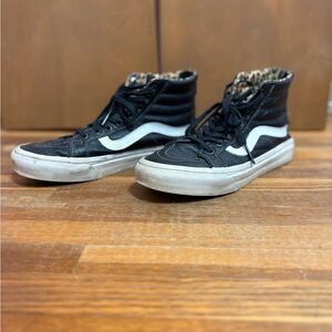 Black and White High-Top Vans